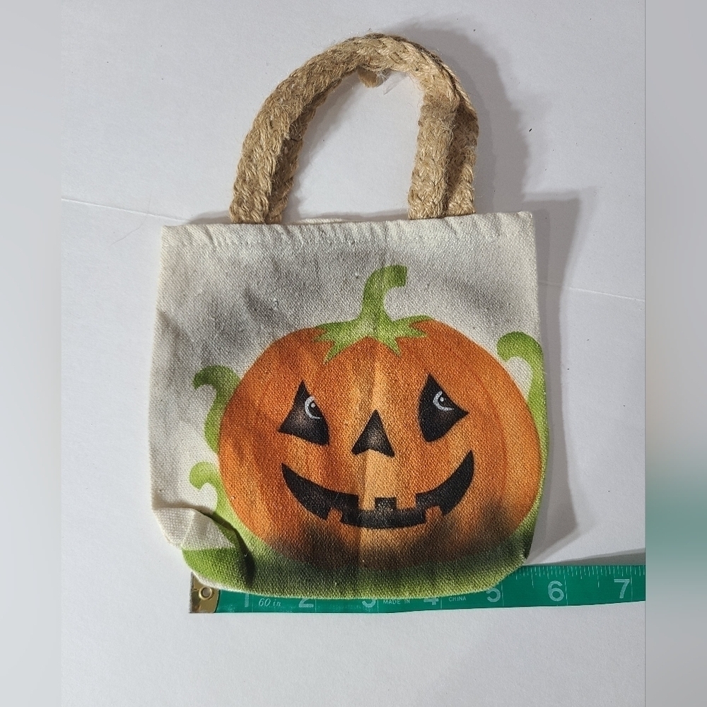 Small Rustic Halloween Theme Jacko Lantern Bag - image 3